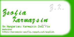 zsofia karmazsin business card